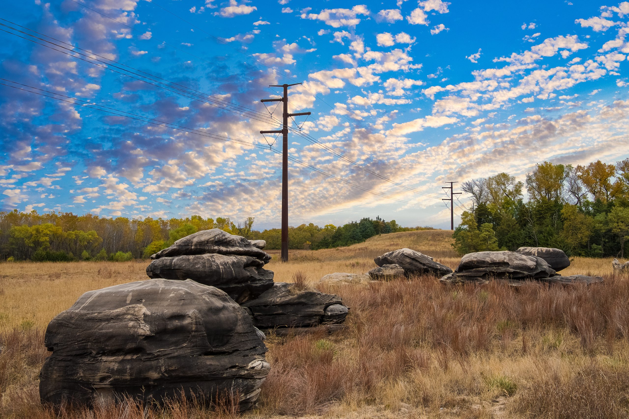 ITC transmission lines in a beautiful rural setting