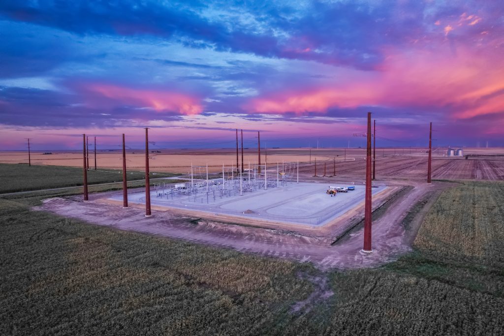 The Saddle Substation shown from above