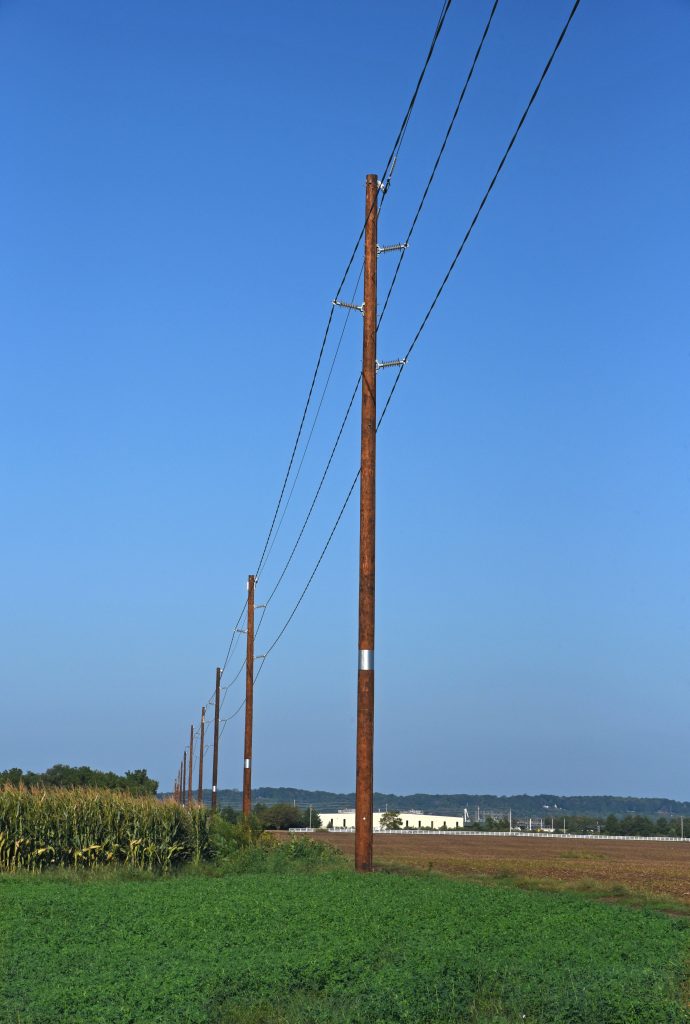 A segment of the rebuilt Savanna-Metform transmission line