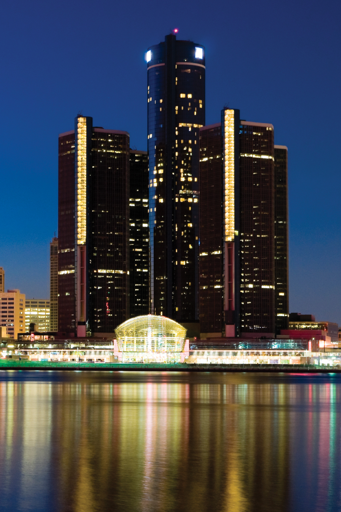 Detroit skyline.