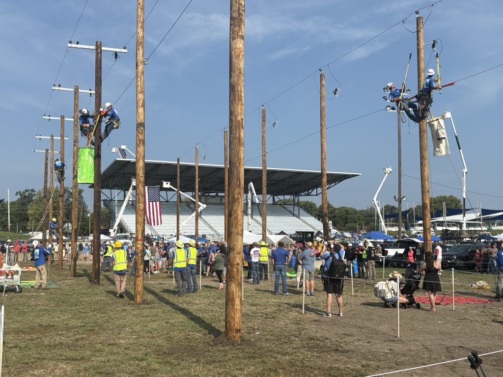 Utility workers from across the state participated in the Iowa Lineman Rodeo.