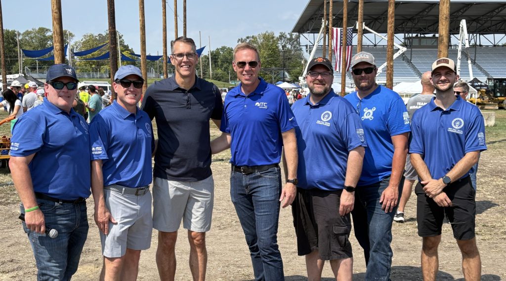 U.S. Rep. Randy Feenstra attended the Iowa Lineman Rodeo at the Iowa State Fair and visited with ITC Midwest representatives.